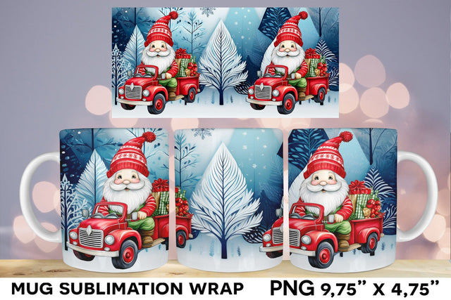 Winter Gnome Mug Wrap Sublimation Design Sublimation Natasha Prando 