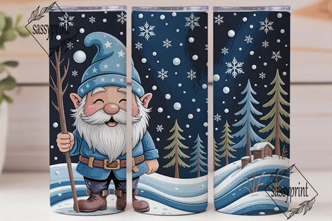 Winter Gnome Snow Scene 20oz Tumbler Sublimation sassyprint 