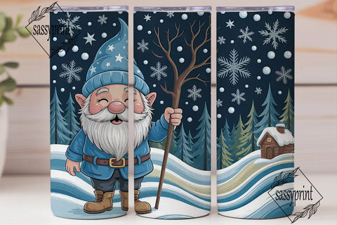 Winter Gnome Snow Scene 20oz Tumbler Sublimation sassyprint 