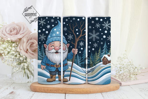 Winter Gnome Snow Scene 20oz Tumbler Sublimation sassyprint 