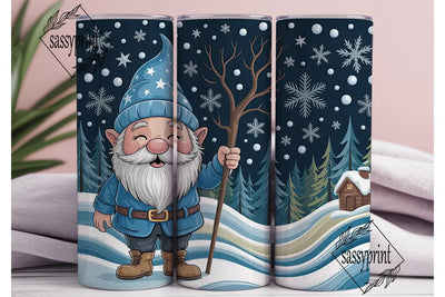 Winter Gnome Snow Scene 20oz Tumbler Sublimation sassyprint 