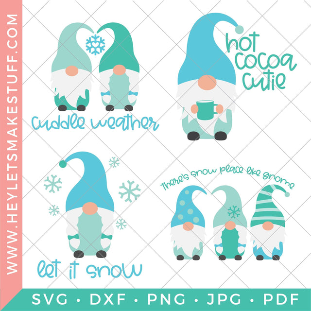 Winter Gnomes Bundle SVG Hey Let's Make Stuff 
