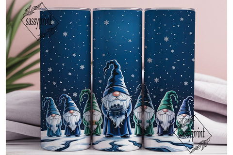 Winter Gnomes Christmas 20oz Tumbler Sublimation sassyprint 