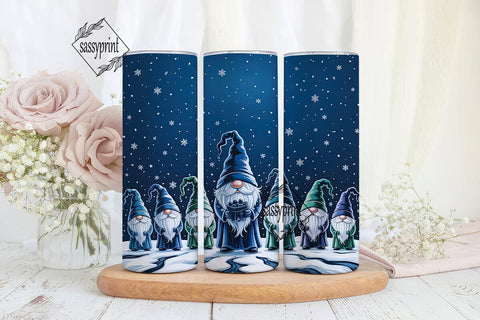 Winter Gnomes Christmas 20oz Tumbler Sublimation sassyprint 