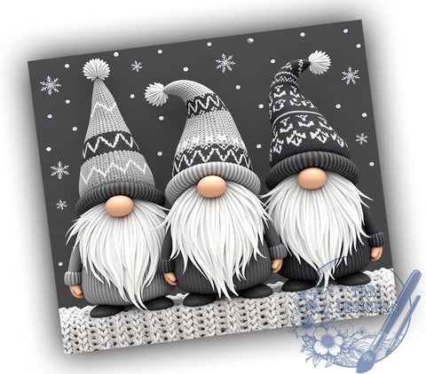 Winter Gnomes Christmas Festive Cute Holiday Tumbler Wrap, Christmas Gnome Wrap, 20oz Holiday Drinkware, Gnome Sublimation, Festive Tumbler Design, Cute Winter Gifts, Holiday Decor Tumbler Sublimation ToriDesigns 