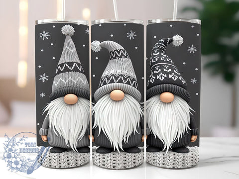 Winter Gnomes Christmas Festive Cute Holiday Tumbler Wrap, Christmas Gnome Wrap, 20oz Holiday Drinkware, Gnome Sublimation, Festive Tumbler Design, Cute Winter Gifts, Holiday Decor Tumbler Sublimation ToriDesigns 