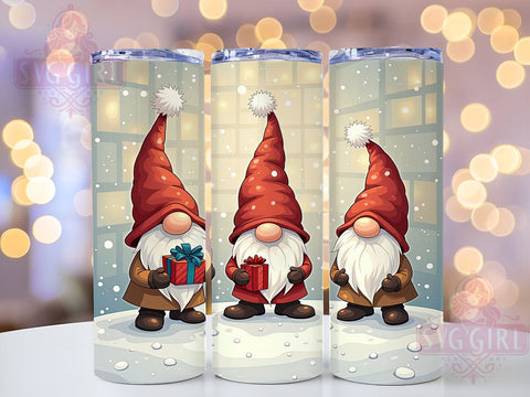 Winter Gnomes Tumbler, Snowflake Tumbler Wrap, 20oz Sublimation Design, Digital Download, Christmas Gnome Print, Holiday Decor, Cute Gnome Tumbler Sublimation SvggirlplusArt 