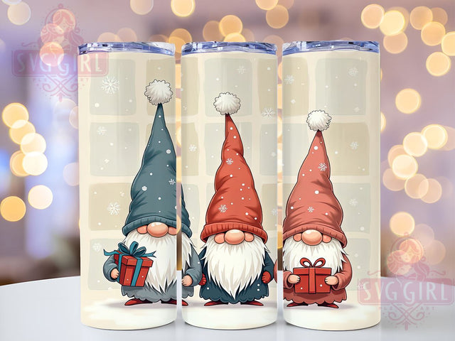 Winter Gnomes Tumbler, Snowflake Tumbler Wrap, 20oz Sublimation Design, Digital Download, Christmas Gnome Print, Holiday Decor, Cute Gnome Tumbler Sublimation SvggirlplusArt 
