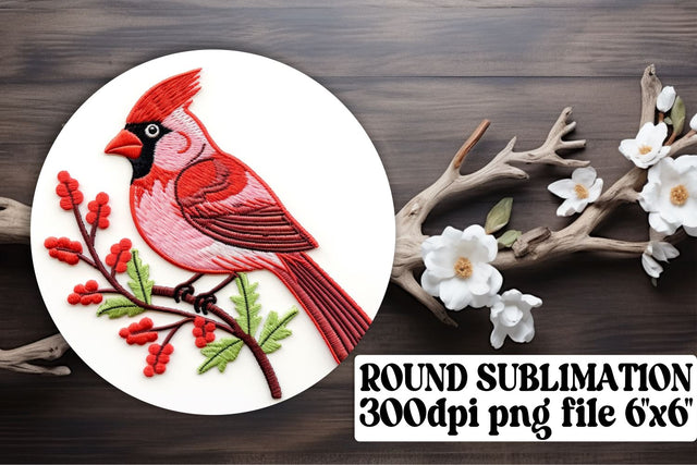 Winter Holiday 3D Embroidered Christmas Circle Keychain Coaster Sublimation afrosvg 