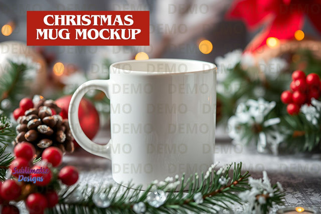 Winter Holiday Mug Mockup Mock Up Photo Sublimatiz Designs 