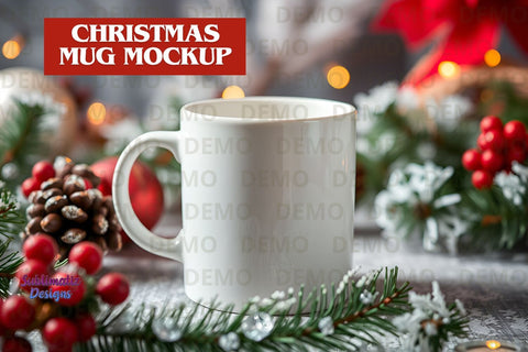 Winter Holiday Mug Mockup Mock Up Photo Sublimatiz Designs 