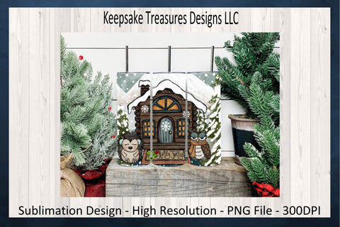 Winter Holly Jolly 20oz Straight Tumbler Wrap and Car Coaster Set, Sublimation PNG Printable, Digital Download Sublimation Keepsake Treasures Designs LLC. 