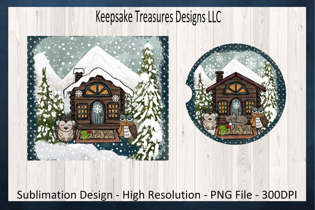 Winter Holly Jolly 20oz Straight Tumbler Wrap and Car Coaster Set, Sublimation PNG Printable, Digital Download Sublimation Keepsake Treasures Designs LLC. 
