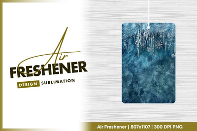 Winter Ice Icicles and Snowflakes on Textured Blue Background Sublimation Regulrcrative 