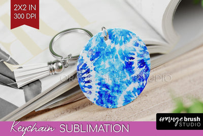 Winter Keychain PNG, Tie Dye Keychain Sublimation Sublimation OrangeBrushStudio 