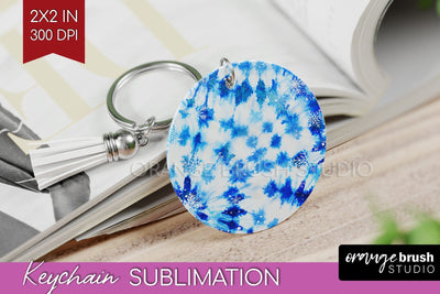 Winter Keychain PNG, Tie Dye Keychain Sublimation Sublimation OrangeBrushStudio 