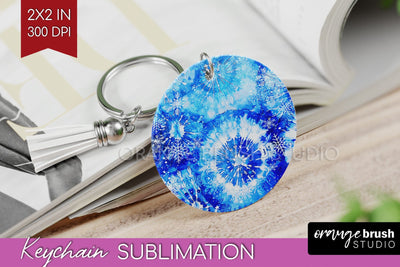 Winter Keychain PNG, Tie Dye Keychain Sublimation Sublimation OrangeBrushStudio 