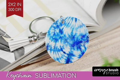 Winter Keychain PNG, Tie Dye Keychain Sublimation Sublimation OrangeBrushStudio 