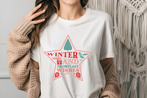 Winter kisses and snowflake wishes SVG Angelina750 