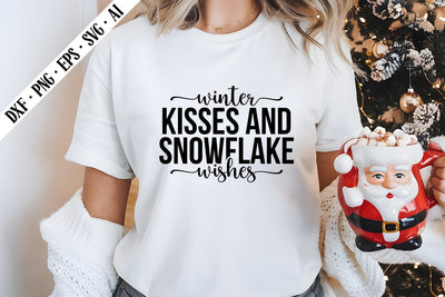 Winter Kisses and Snowflake Wishes Svg, Christmas Svg Designs SVG shah alam 