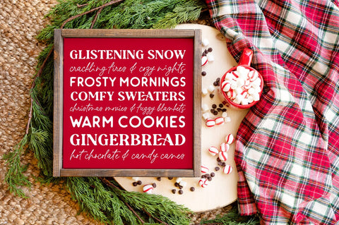 Winter List Farmhouse Sign SVG SVG Pickled Thistle Creative 