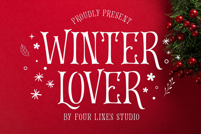 Winter Lover Font Four Lines Std. 
