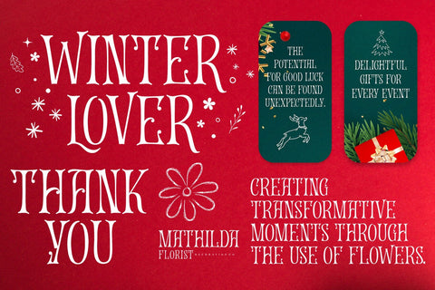 Winter Lover Font Four Lines Std. 