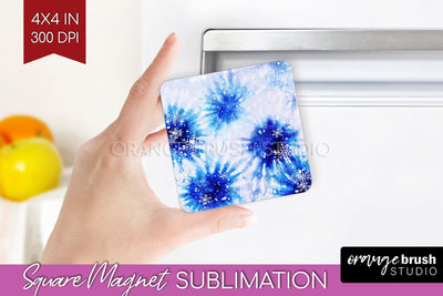 Winter Magnet Sublimation - Tie Dye Magnet PNG Sublimation OrangeBrushStudio 