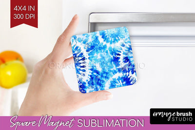 Winter Magnet Sublimation - Tie Dye Magnet PNG Sublimation OrangeBrushStudio 