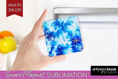 Winter Magnet Sublimation - Tie Dye Magnet PNG Sublimation OrangeBrushStudio 