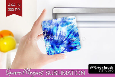 Winter Magnet Sublimation - Tie Dye Magnet PNG Sublimation OrangeBrushStudio 