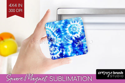 Winter Magnet Sublimation - Tie Dye Magnet PNG Sublimation OrangeBrushStudio 