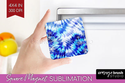 Winter Magnet Sublimation - Tie Dye Magnet PNG Sublimation OrangeBrushStudio 