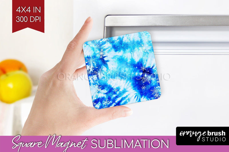 Winter Magnet Sublimation - Tie Dye Magnet PNG Sublimation OrangeBrushStudio 