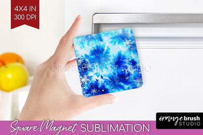 Winter Magnet Sublimation - Tie Dye Magnet PNG Sublimation OrangeBrushStudio 