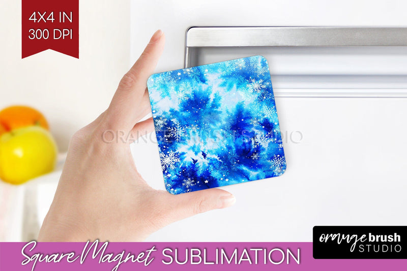 Winter Magnet Sublimation - Tie Dye Magnet PNG Sublimation OrangeBrushStudio 