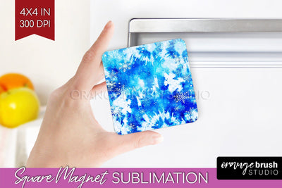 Winter Magnet Sublimation - Tie Dye Magnet PNG Sublimation OrangeBrushStudio 