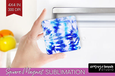 Winter Magnet Sublimation - Tie Dye Magnet PNG Sublimation OrangeBrushStudio 