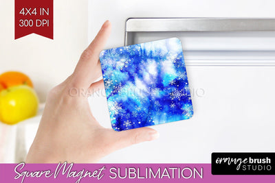 Winter Magnet Sublimation - Tie Dye Magnet PNG Sublimation OrangeBrushStudio 
