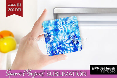 Winter Magnet Sublimation - Tie Dye Magnet PNG Sublimation OrangeBrushStudio 