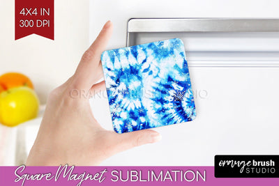 Winter Magnet Sublimation - Tie Dye Magnet PNG Sublimation OrangeBrushStudio 