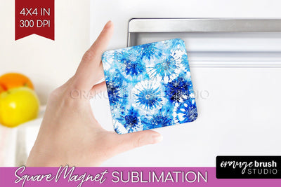 Winter Magnet Sublimation - Tie Dye Magnet PNG Sublimation OrangeBrushStudio 