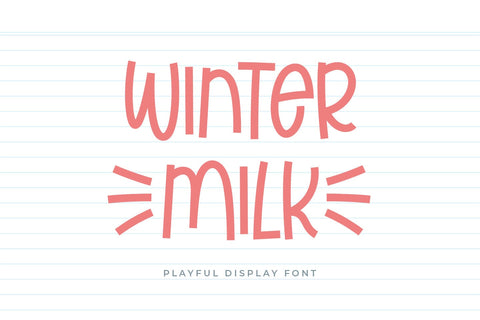 Winter Milk Font Abo Daniel Studio 