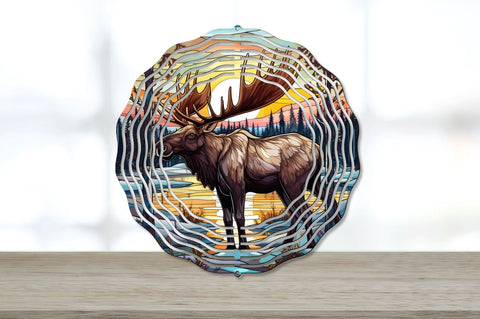 Winter Moose Wind Spinner Sublimation Designs Bundle Sublimation Regulrcrative 