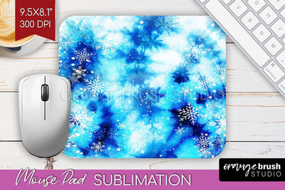 Winter Mouse Pad Sublimation - Tie Dye Mousepad PNG Sublimation OrangeBrushStudio 