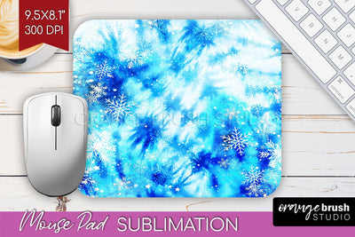 Winter Mouse Pad Sublimation - Tie Dye Mousepad PNG Sublimation OrangeBrushStudio 