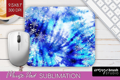 Winter Mouse Pad Sublimation - Tie Dye Mousepad PNG Sublimation OrangeBrushStudio 