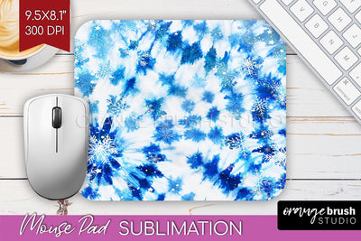 Winter Mouse Pad Sublimation - Tie Dye Mousepad PNG Sublimation OrangeBrushStudio 
