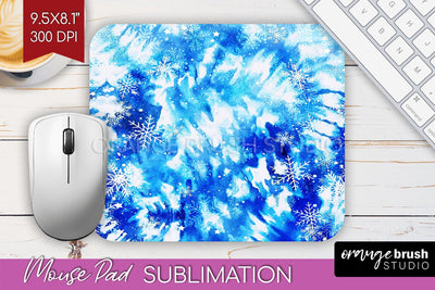 Winter Mouse Pad Sublimation - Tie Dye Mousepad PNG Sublimation OrangeBrushStudio 