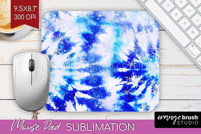 Winter Mouse Pad Sublimation - Tie Dye Mousepad PNG Sublimation OrangeBrushStudio 